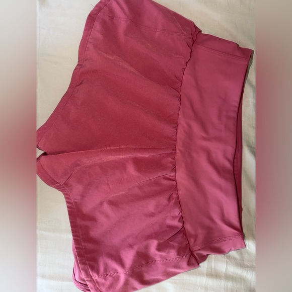 THE GYM PEOPLE High Waisted Running Shorts Rose Red M - Picture 2 of 5